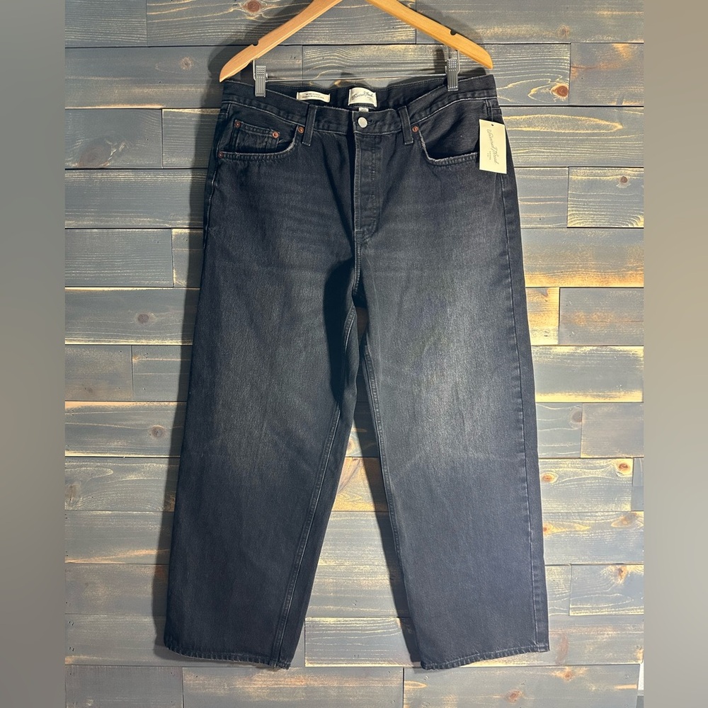 Universal Thread Women's Black Mid Rise 90s Baggy Jeans